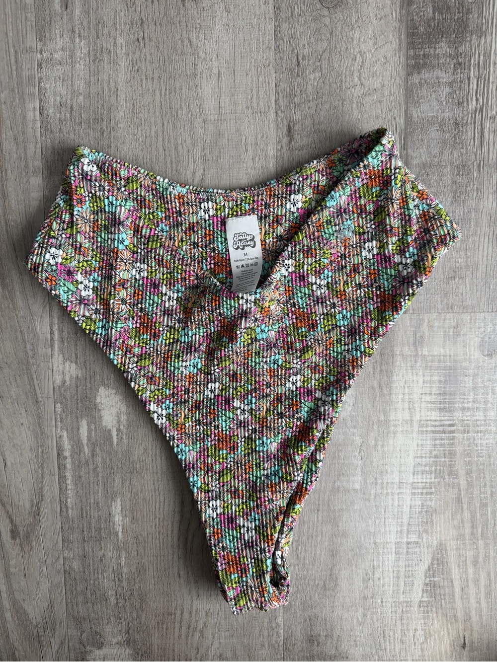 Salty Honey Floral High-Cut Bikini Bottoms in Multi